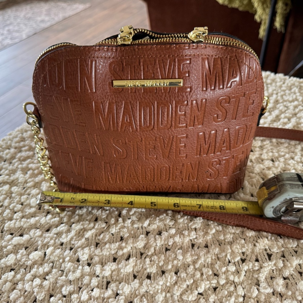 Steve Madden Embossed Tan Crossbody Bag